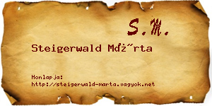 Steigerwald Márta névjegykártya