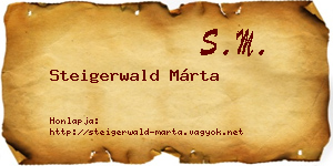 Steigerwald Márta névjegykártya